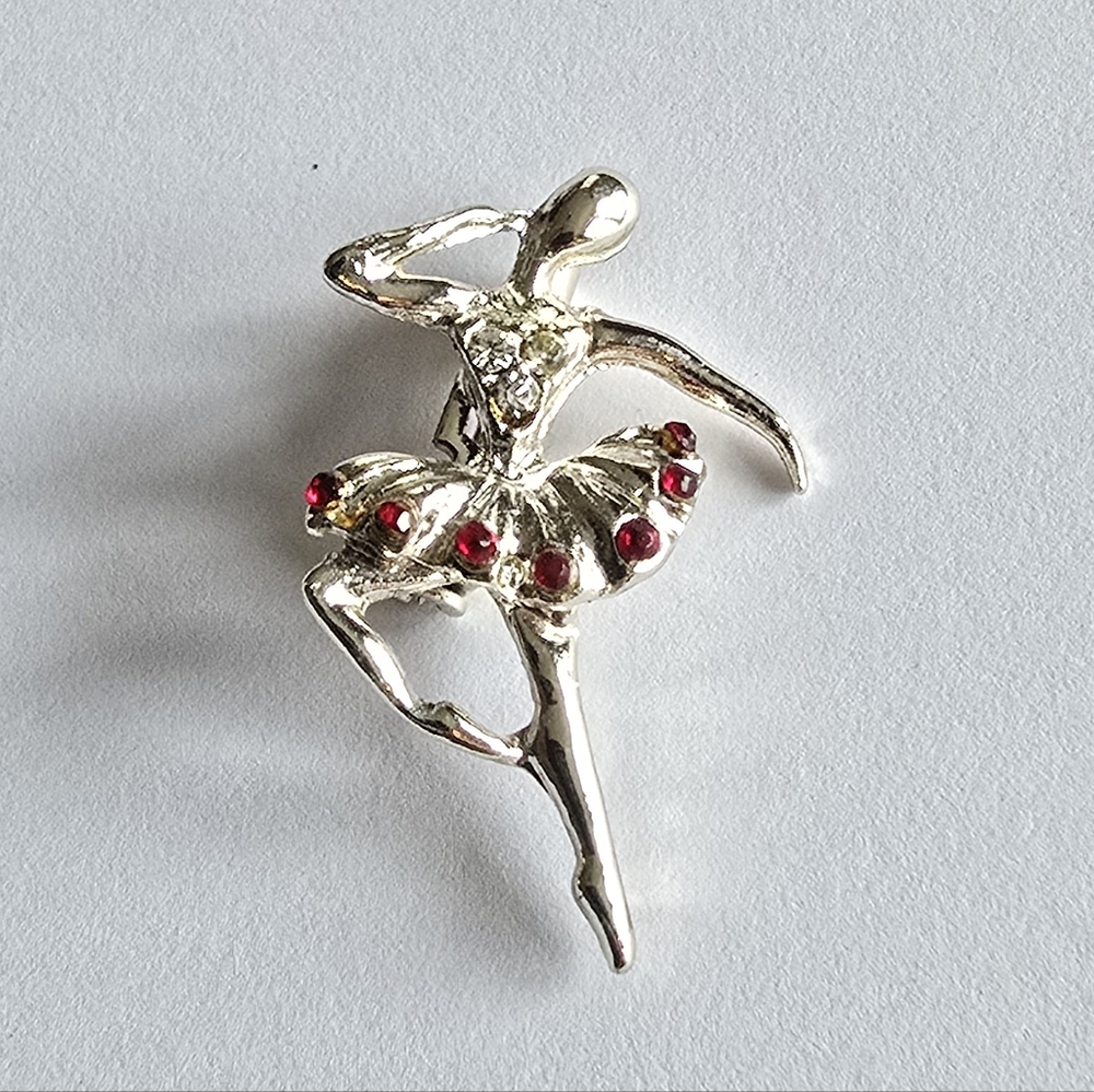 Vintage ballerina pin brooch dance ballet dancing dancer jewelry balletcore